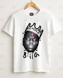 Biggie NY Rap Rapper Hip Hop T-Shirt 100% Cotton Unisex Male Female Plus Size Bar Table Beer Sertanejo Forro Pisadinha - 白色 - 查看 1
