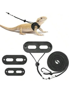 3 Packs Adjustable Lizard Leash Set - Small Reptile Harness For Bearded Dragon, Chameleon & Outdoor Walking (S/M/L) - Multicolor - View 14