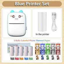 便携式迷你照片打印机 - USB 可充电，无线热敏标签打印机，200dpi 高分辨率打印，快速清晰的图像输出 - 包含 1 卷热敏纸，兼容 IOS 和 Android，是学习和办公效率的理想选择，适用于手机的迷你照片打印机 - 彩色 - 查看 15