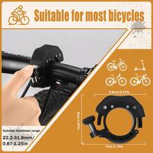 85dB Bicycle Bell Road Bicycle Adjustable Clear Bell Loud Folding Bike