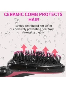 沙龙级多功能电动吹风直发器，一步完成吹干和直发，打造蓬松秀发 - 英規插(220-240V) - 查看 6