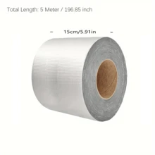 1 pieza Cinta reparadora impermeable, 5M de largo, multimedida, adecuada para tela, toldo, techo de caravana, fondo de coche, lona, tienda de campaña, cubierta de barco y bote, parche para exteriores, de gran resistencia, multiusos