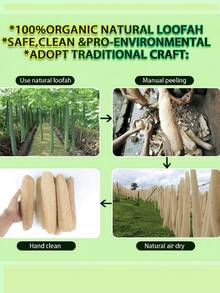 2 Stücke/1 Stück natürliche organische Luffa Schwämme, starker Peeling-Körper- & Rücken-Massagebürste, für Männer & Frauen, Erwachsene, SPA, Schönheit, tägliches Baden