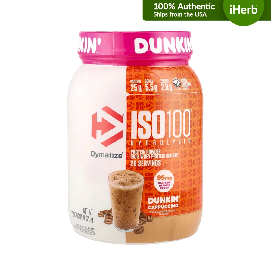 Dymatize ISO100® Hydrolyzed, 100% Whey Protein Isolate, ™ Cappuccino ...
