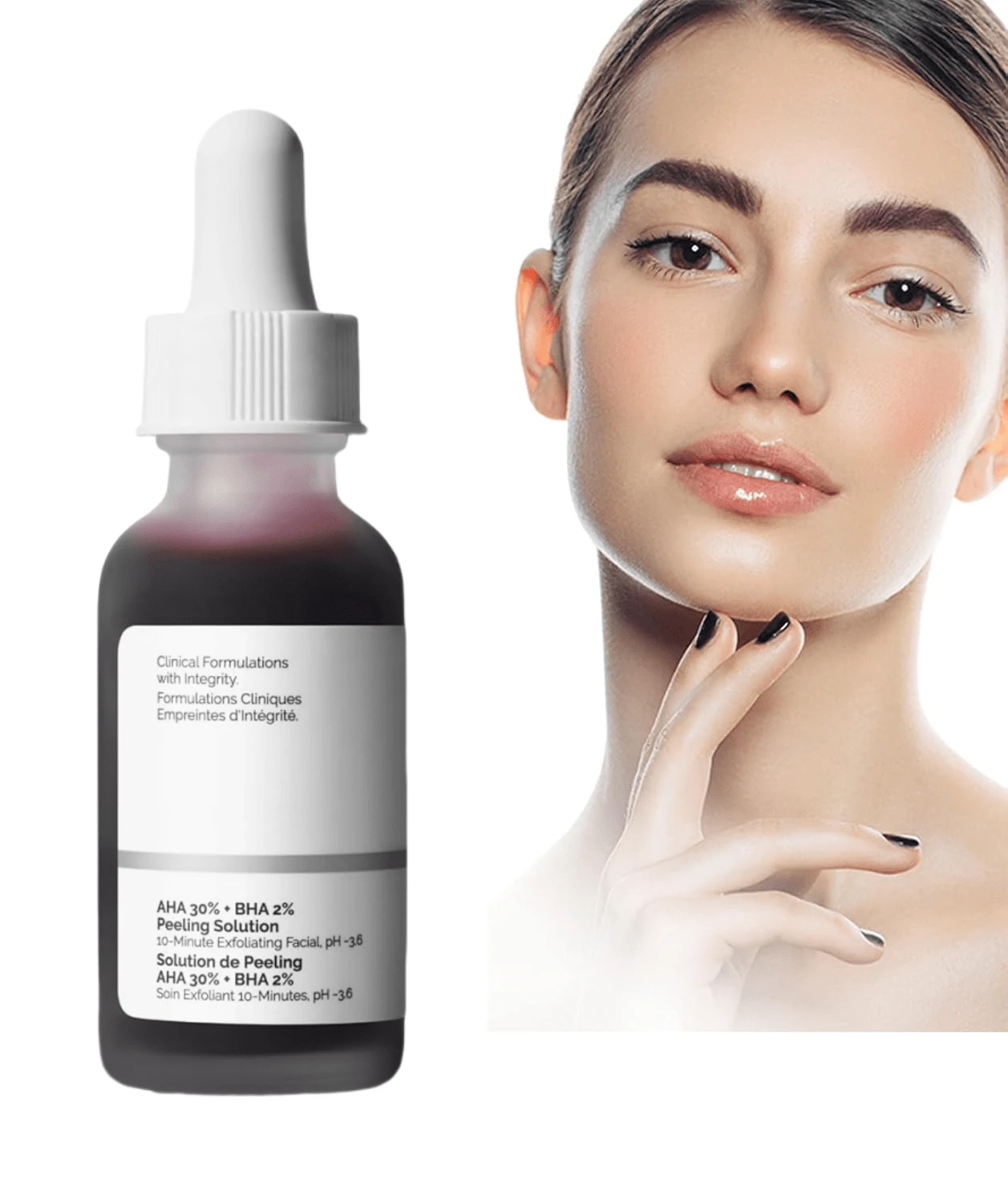 Peeling Solution AHA 30% + BHA 2% Sérum facial exfoliante Combate las imperfecciones Reduce la congestión de los poros y las líneas finas 30 ml - Rojo - Ver 1
