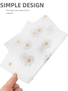 4 Pack Washable Waterproof Oil-Proof Refrigerator Liners For Fridge, Freezer & Cabinet Organizing - Patterned Refrigerator Mat - View 5