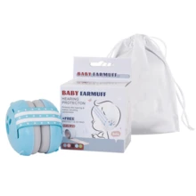 1pc Infant Noise Reduction Headphones Headband Style Noise-Proof Ear Muffs For Kids Outdoor Activities Or Sleep On Plane - 淺藍色 - 查看 5