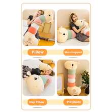 1pc 2025 New Cute Giraffe Plush Long Pillow Soft Doll, Girls Comfort Doll, Sleeping Pillow - Holiday Gift, Birthday Gift, Perfect Gift, Present - Multicolor - View 7