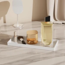 1 Set Acryl Ablage Badezimmer Aufbewahrungsregal, Luxus Küchentheke Geschirr Halter, Schminktisch Make-up Organizer Regal