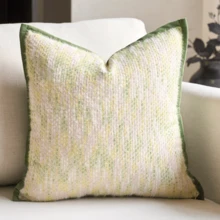 1pc Luxury Decorative Throw Pillow Cover Set, Geometric Boucle Texture Square Sofa Cushion Cover For Living Room, Bedroom, Farmhouse, Also Suitable As Gift, All Seasons