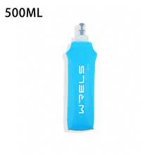 WRELS 1 件柔软可折叠轻质硅胶水袋清新浅蓝色适合运动、健身、骑行、跑步 - 淺藍色 - 查看 14