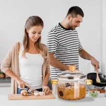Clear Glass Saucepan With Lid For Cooking Instant Noodles, Soup Cooker 1.5L 50oz Pan For Small Stockpot On The Stove Top - 黃色 - 查看 3