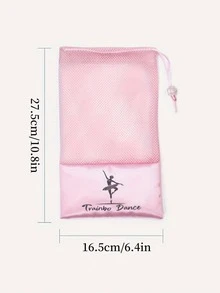 1pc Portable Mesh Dance Bag, Shoe Storage Bag For Women Ballet Drawstring Shoe Bag, Reusable High-Quality Shoe Bag