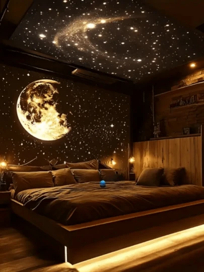 1pc Northern Lights Projector Light With 7 Color Modes, Remote Control & USB Power – Stunning Northern Lights Night Light For Bedroom Vibe, Holiday Decoration & Party, Bedroom Light, Decorative Light, Colorful Galaxy Effect Light, Perfect For Game Room Decoration & Immersive Lighting Experience, Home Theater, Ceiling, Camping, Wedding & Party Atmosphere