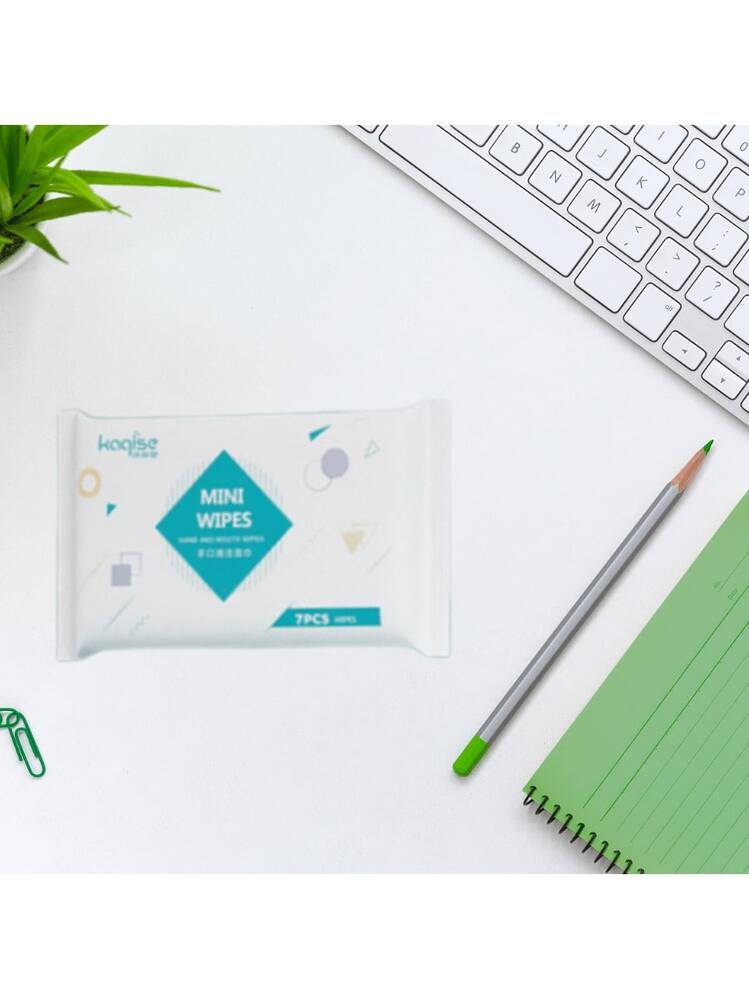 7片/包可重复使用清洁湿巾，旅行装。天然配方，无添加剂，时尚设计。 - 彩色 - 查看 12