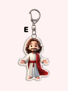 1 móc khóa trang trí hình Chúa Giêsu và Cừu theo phong cách Công giáo cổ điển, mặt dây chuyền hình Chúa Giêsu và trái tim 2D bằng acrylic, lý tưởng để trang trí xe hơi và túi xách, quà tặng kỷ niệm, kèm dây đeo có ngăn đựng thẻ ID, phụ kiện xe hơi, phụ kiện trang trí túi xách, trang trí xe hơi Giáng sinh, quà tặng cho giáo viên, bạn bè, chị em gái. - Nhiều màu - Xem 11