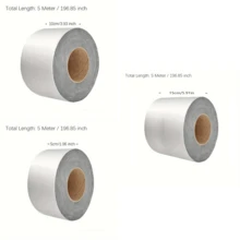 1 pieza Cinta reparadora impermeable, 5M de largo, multimedida, adecuada para tela, toldo, techo de caravana, fondo de coche, lona, tienda de campaña, cubierta de barco y bote, parche para exteriores, de gran resistencia, multiusos