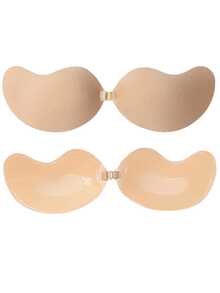 YIYANG 2Pcs Silicone Adhesive Bras | Invisible Strapless Push Up Bra For Women | Backless Dress Essential - Self-Adhesive Nipple Cover With Lift Support - Multicolor - View 43