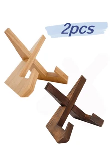 1件/2件装手工抛光复古木质食谱iPad/平板电脑支架，食谱展示架，农舍风格食谱书架，适用于厨房台面和橱柜，家居装饰，书籍收纳，工作台