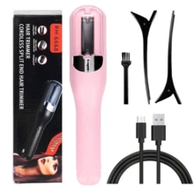 Cortador de Cabelo Sem Fio, Aparador de Pontas Duplas para Mulheres, Removedor Automático de Pontas Duplas Sem Fio, Recarregável por USB e Portátil, Usado para Cuidar de Cabelos Danificados, Remover Pontas Duplas e Cabelos Quebrados, Ideal como Presente para Mulheres e Ferramenta Diária de Penteado.