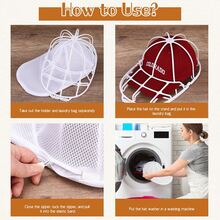 1pc Washing Machine Hat Cage - Baseball Hat Cleaner Bracket, Hat Cleaning Protective Bag, Ball Hat Cleaning, Dishwasher Washable, Perfect For Cleaning And Protecting Hats In Washing Machines/Dishwashers - Multicolor - View 7