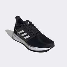 Adidas Lightweight & Comfortable Fabric Upper Fitness Men's Running Shoes, New Durable & Non-Slip Outdoor Sports Sneakers, EQ19 RUN Black & White Simple Versatile Casual Sports Shoes, Must-Have For Sports H00924