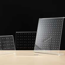 透明亚克力珠宝展示板耳环唇环展示架耳环吊坠多孔珠宝展示架 - 彩色 - 查看 5