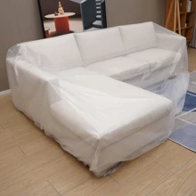 1 件塑料家具罩，用于搬家、庭院沙发罩、沙发套、画家床单、防尘布，用于翻新包装、存储地板保护、室内室外