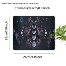 Boho Moon Mouse Pad Aesthetics Floral Desk Mat 35.4x15.7 Inch Office Desk Accessories Rubber Base With Stitched Edge Non-Slip Mousepad For Office Decor Home Decor As Gifts For Women,Men,Girlfriends,Boyfriends,Friends Birthdays