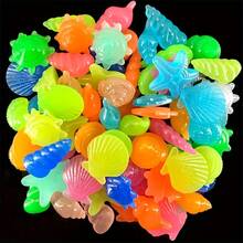 10/20/30/50/100pcs Set Luminous Resin Aquarium Decor, Includes Decorative Pebbles, Starfish, Seashells And Fish Figurines, Suitable For Fish Tanks And Garden Decoration - Multicolor - View 5