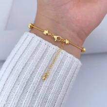 18k Gold Plated Bracelet Small Ball - 金色 - 查看 3