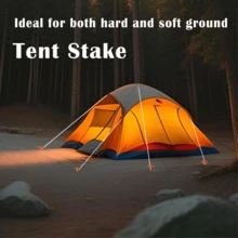 20 Pack 10in Sturdy Heavy Weight Iron Tent Peg Stakes, Orange & Silver Dual Coated Anti-Corrosion Anti-Slip Ground Spikes, Multipurpose Outdoor Fixing Anchors For Campsite Tent Canopy Awning Sun Shelter Installation - Orange - View 10