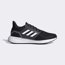 Adidas Lightweight & Comfortable Fabric Upper Fitness Men's Running Shoes, New Durable & Non-Slip Outdoor Sports Sneakers, EQ19 RUN Black & White Simple Versatile Casual Sports Shoes, Must-Have For Sports H00924