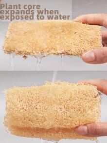 2 Stücke/1 Stück natürliche organische Luffa Schwämme, starker Peeling-Körper- & Rücken-Massagebürste, für Männer & Frauen, Erwachsene, SPA, Schönheit, tägliches Baden