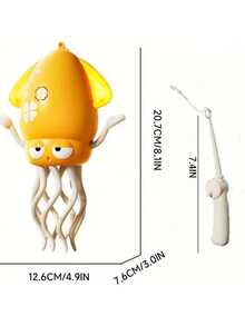 Magic Electric Dancing Octopus Toy With Led Light And Music,Playful Automatic Evasion Crawling Dancing Octopus With Fishing Rod,Smart Tentacle Explorer Dancing Squid Toy Tummy Time Baby Toys