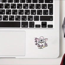 Floral Koala Cute Furby Sticker - Asymmetrical Shape, Self-Adhesive Car Sticker, Suitable For Cars, Laptops Etc. - Single Use, High Quality, Car Sticker