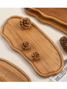 1 Stück Akazienholz Wolken kreative Massivholz Tablett, Schmuck und Kosmetik Aufbewahrungstablett, Küchen- und Badezimmer Tablett, Dessert, Snack, Snack Tablett, Obstschale, Geschirr Tablett, dekorative Präsentationsplatte im europäischen Stil, Vintage Tisch Dekorationstablett, Weihnachts-, Halloween-Dekorationstablett