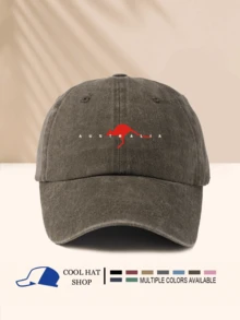 1 件“澳大利亚”水洗棒球帽，时尚男女通用必备单品，时尚简约休闲百搭 - 字母款 - 查看 8