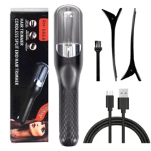 Cortador de Cabelo Sem Fio, Aparador de Pontas Duplas para Mulheres, Removedor Automático de Pontas Duplas Sem Fio, Recarregável por USB e Portátil, Usado para Cuidar de Cabelos Danificados, Remover Pontas Duplas e Cabelos Quebrados, Ideal como Presente para Mulheres e Ferramenta Diária de Penteado.