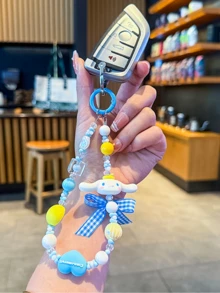 Sanrio Fruit Bead Chain（Blue）, Adorable Cinnamoroll Figure Deseign, Creative Design with PVC Panel & Alloy Button, Perfect for Bag & Phone Decoration, Stylish & Durable Collectible for All Ages, Ideal Gift for Anime & Sanrio Fans - Cinnarmoroll - 查看 3