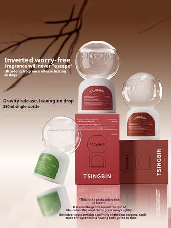 350ml Rainy Doll Inverted Space Air Freshener, Home Odor Eliminator For Kitchen & Bathroom, Long-Lasting Fragrance