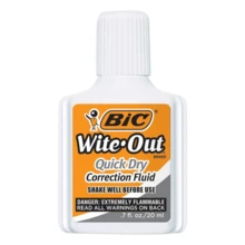 BIC Wite-Out Quick Dry Correction Fluid, 20mL, White, Goes On Easy With A Reduced Dry Time, 1-Count Pack - MàuA - Xem 5