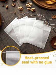 10/20/30/50/80/100 piezas a granel Bolsas de té sin sabor, bolsas de infusor de té natural sin blanquear, bolsas de filtro de papel desechables para té/café, adecuadas para té de hoja suelta, café, especias e ingredientes para sopa - Herramienta de cocina esencial - Multicolor - Ver 7
