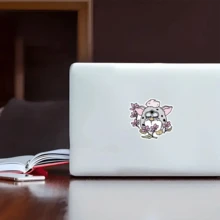 Floral Koala Cute Furby Sticker - Asymmetrical Shape, Self-Adhesive Car Sticker, Suitable For Cars, Laptops Etc. - Single Use, High Quality, Car Sticker