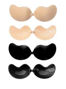 2/1 pieza Sujetador adhesivo invisible sin tirantes: Pegatinas de silicona sexy para el pecho de mujeres, adecuado para vestidos con tirantes, vestidos de boda. Recoge los pechos pequeños para mostrar pechos grandes. Pegatinas invisibles para el pecho tipo taza de mango como ropa interior