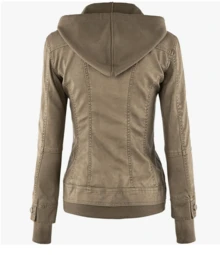 The Rowan Leather Jacket - 卡其色 - 查看 2
