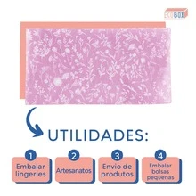 Floral Tissue Paper 25x35cm 100 Sheets For Premium Packaging - Baby Pink - View 3