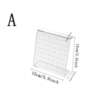透明亚克力珠宝展示板耳环唇环展示架耳环吊坠多孔珠宝展示架 - 彩色 - 查看 7