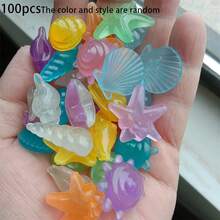 10/20/30/50/100pcs Set Luminous Resin Aquarium Decor, Includes Decorative Pebbles, Starfish, Seashells And Fish Figurines, Suitable For Fish Tanks And Garden Decoration - Multicolor - View 13