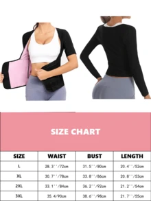 Women Wearing Sauna Vests, Sportswear, Fat-Burning Women For Weight Loss (In Various Sizes), Waist Vests For Fitness And Body Shaping, Women's Corsets, Fixed Waist-Sealing Styles For Running, Fat-Burning And Sweating - 黑粉 - 查看 9